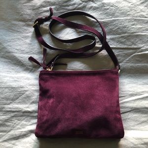 Genuine Suede Crossbody Bag